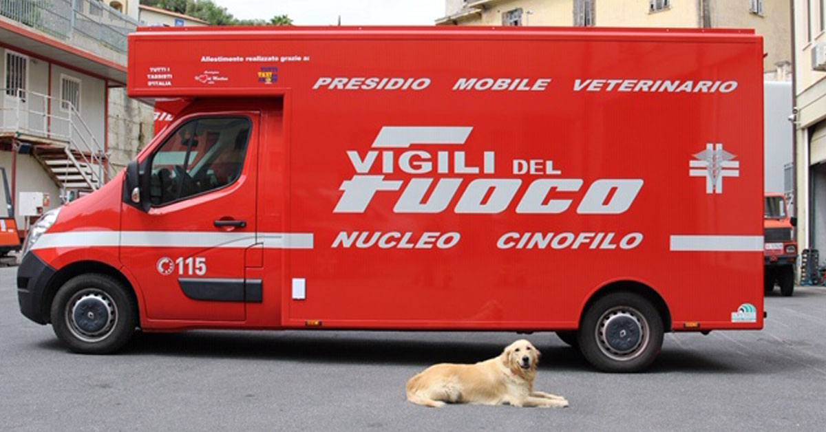 Genova: al via la prima unità mobile veterinaria per i cani da soccorso