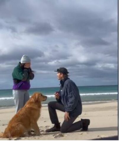 Cucciolo di cane reagisce al fidanzamento dei suoi padroni