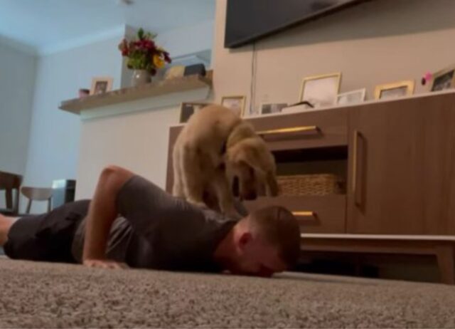 La routine sportiva di questo ragazzo conta su un alleato (e motivatore) molto speciale: il suo cane